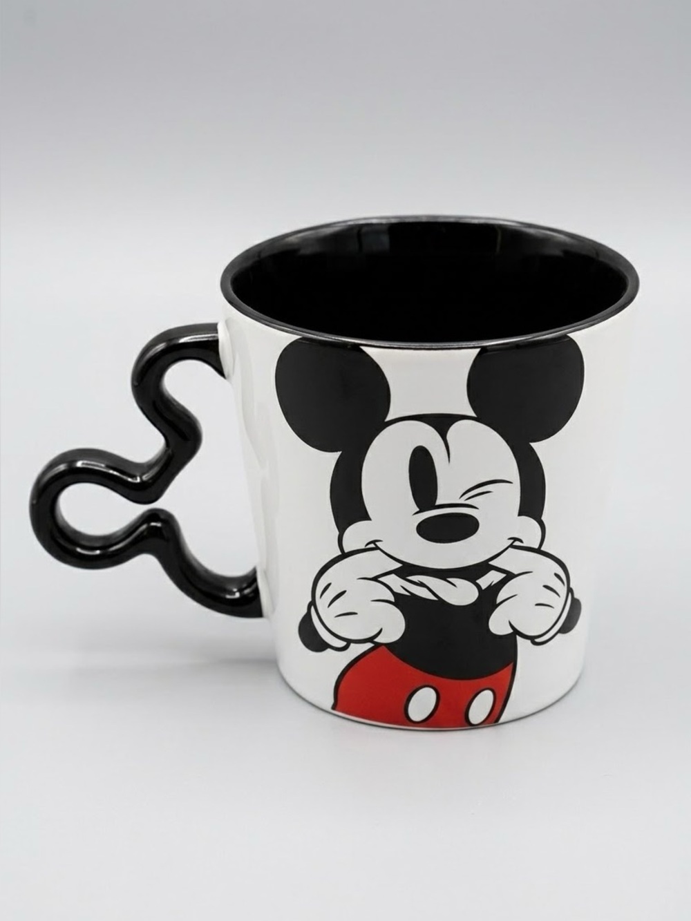 CRACKED Disney Mickey Mouse Ceramic Mug Winking Face Novelty Desk Organizer